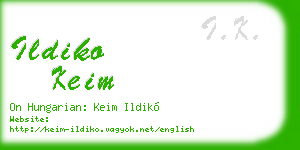 ildiko keim business card